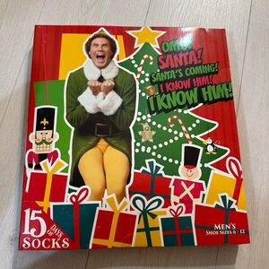 New Elf Buddy 15 days of socks
mens size 6-12